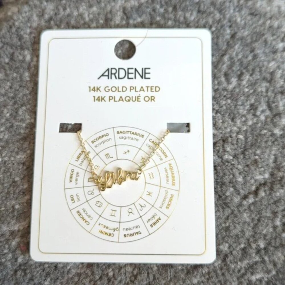 zodiac sign Libra Necklace Brand New 14k gold plated
